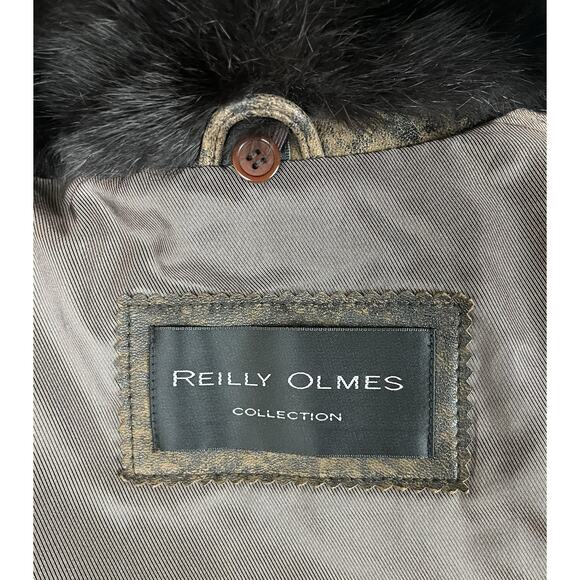 Reilly Olmes Collection Leather Jacket Detachable Fur Lining Size Medium - Picture 7 of 10